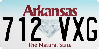 AR license plate 712VXG