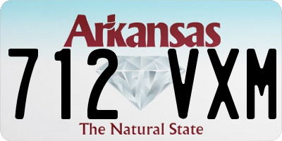 AR license plate 712VXM