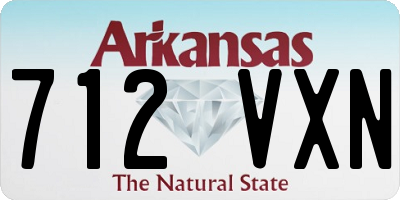 AR license plate 712VXN