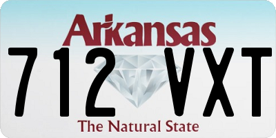 AR license plate 712VXT