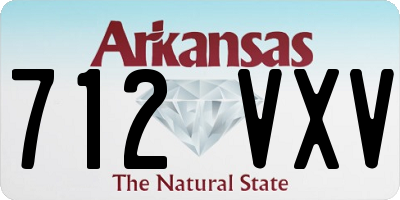 AR license plate 712VXV
