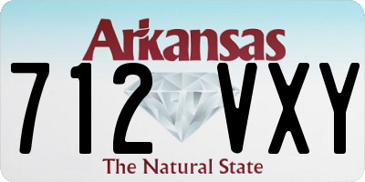 AR license plate 712VXY