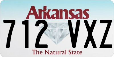AR license plate 712VXZ