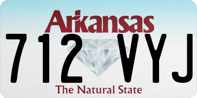 AR license plate 712VYJ