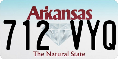 AR license plate 712VYQ