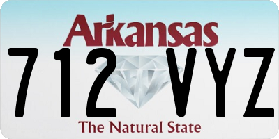 AR license plate 712VYZ