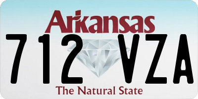 AR license plate 712VZA