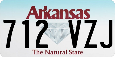 AR license plate 712VZJ