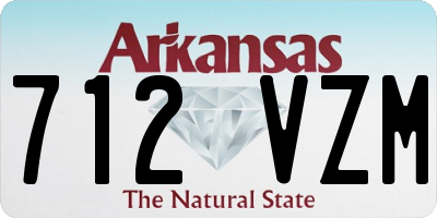 AR license plate 712VZM