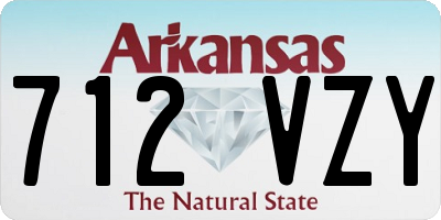 AR license plate 712VZY