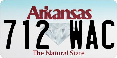 AR license plate 712WAC