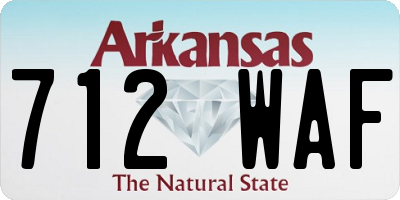 AR license plate 712WAF