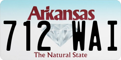 AR license plate 712WAI