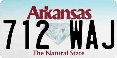 AR license plate 712WAJ