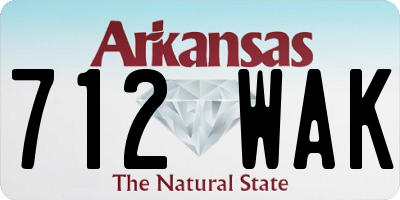 AR license plate 712WAK