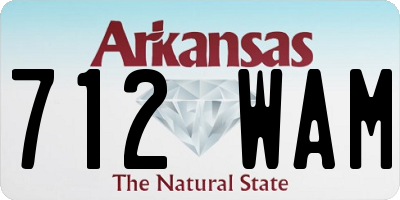 AR license plate 712WAM