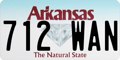 AR license plate 712WAN