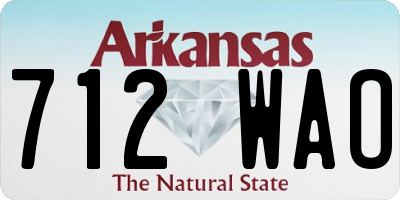 AR license plate 712WAO