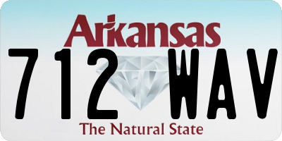 AR license plate 712WAV