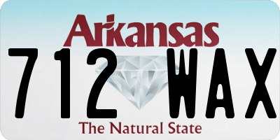AR license plate 712WAX