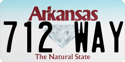 AR license plate 712WAY