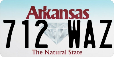 AR license plate 712WAZ