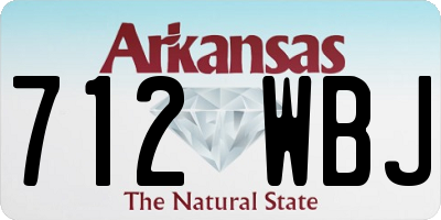 AR license plate 712WBJ