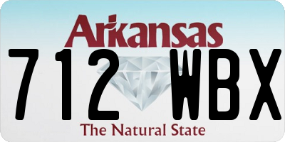 AR license plate 712WBX