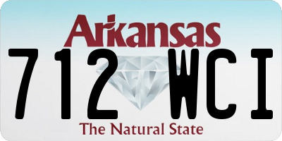 AR license plate 712WCI