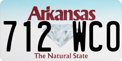 AR license plate 712WCO