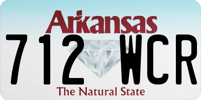 AR license plate 712WCR
