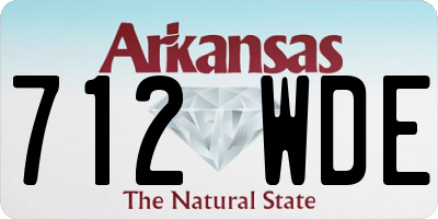 AR license plate 712WDE