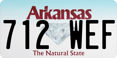 AR license plate 712WEF