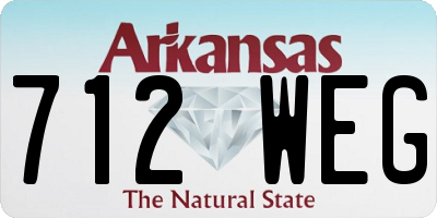 AR license plate 712WEG