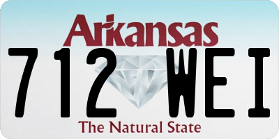 AR license plate 712WEI