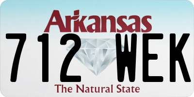 AR license plate 712WEK