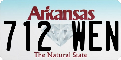 AR license plate 712WEN