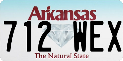 AR license plate 712WEX