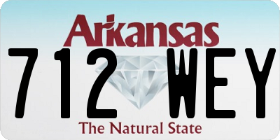 AR license plate 712WEY
