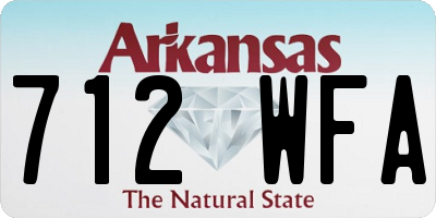 AR license plate 712WFA