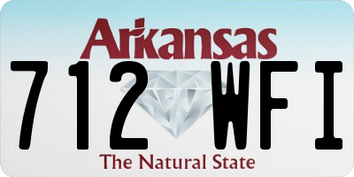 AR license plate 712WFI