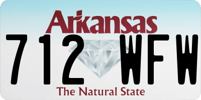 AR license plate 712WFW