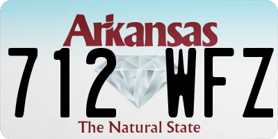 AR license plate 712WFZ