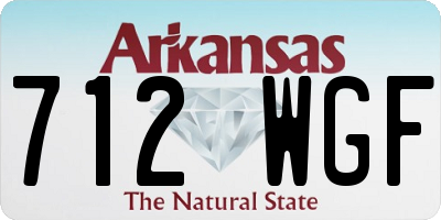AR license plate 712WGF