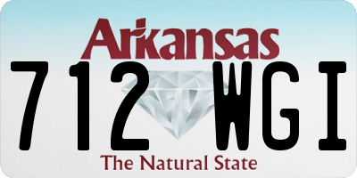AR license plate 712WGI