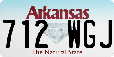 AR license plate 712WGJ