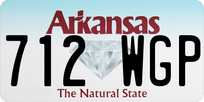 AR license plate 712WGP