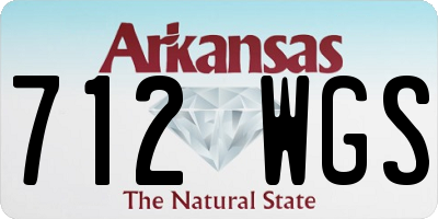 AR license plate 712WGS