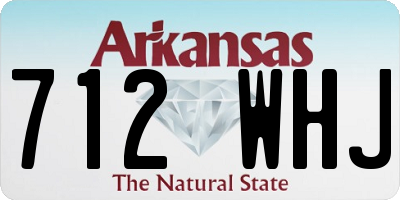 AR license plate 712WHJ