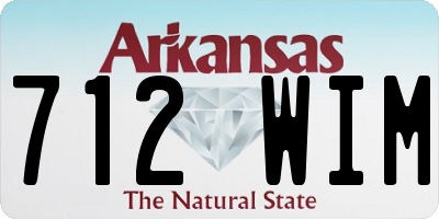 AR license plate 712WIM